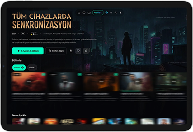 GlazeTV iPad uygulaması